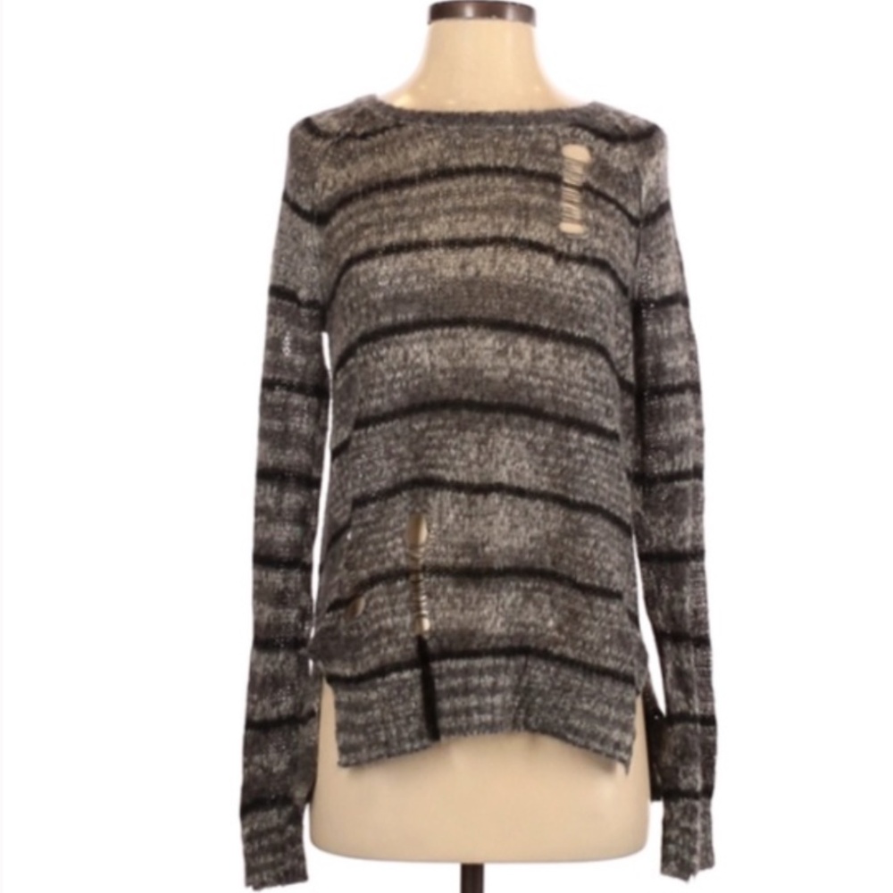 Pam & Gela Mohair Blend Back Tie Sweater S